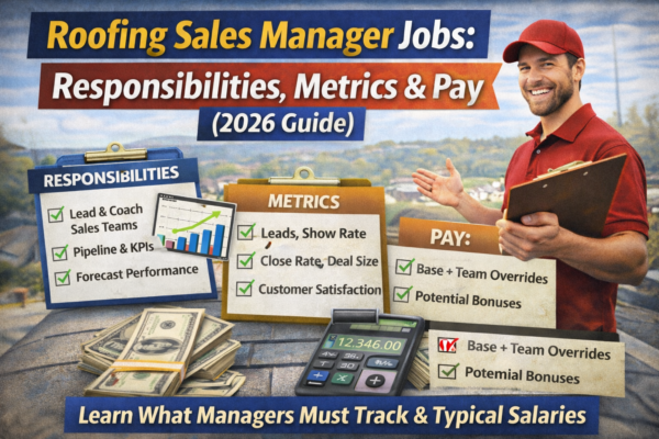 Roofing Sales Manager Jobs