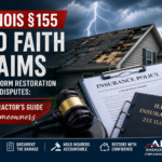 Illinois Section 155 bad faith insurance claims after storm restoration carrier disputes for homeowners