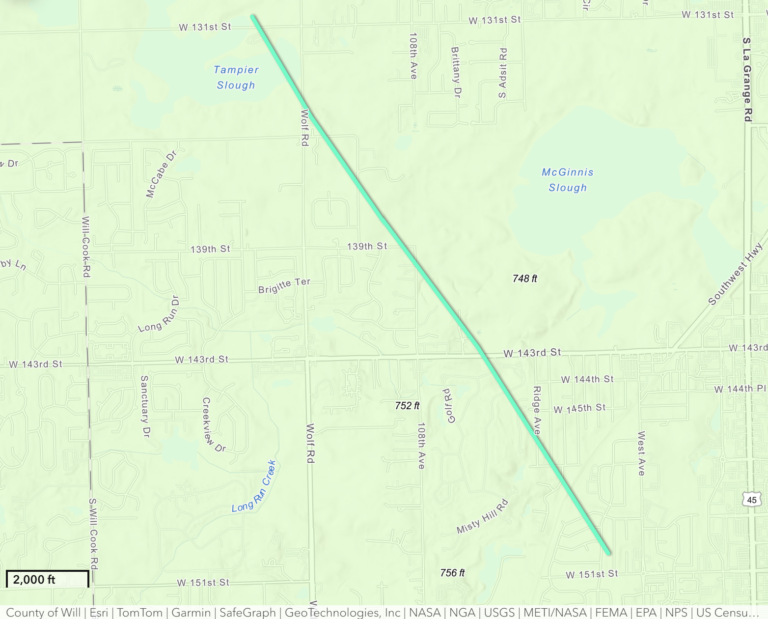NWS Chicago map and table showing the Orland Park EF0 tornado track and seven tornadoes confirmed on July 27, 2026.