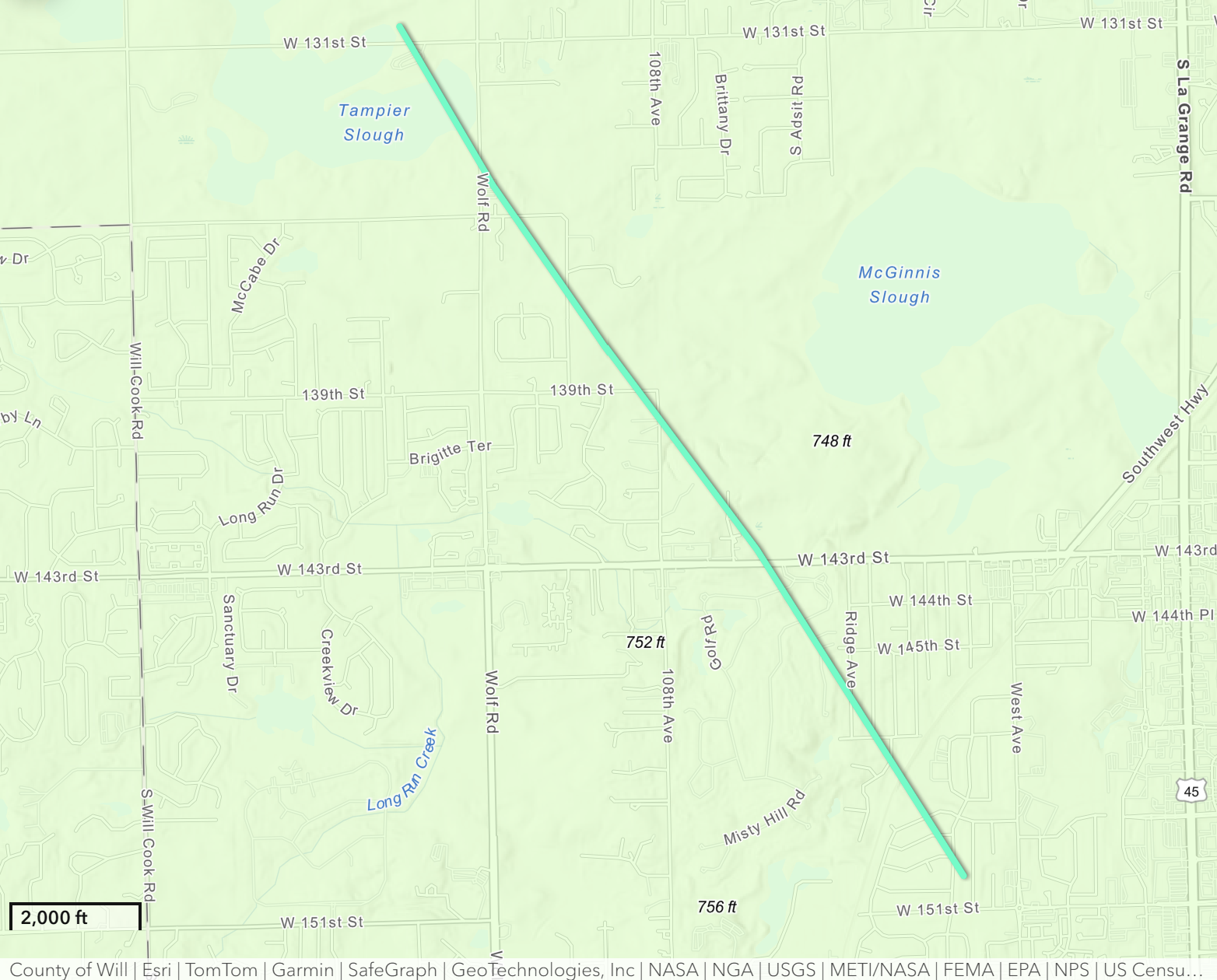 NWS Chicago map and table showing the Orland Park EF0 tornado track and seven tornadoes confirmed on July 27, 2026.